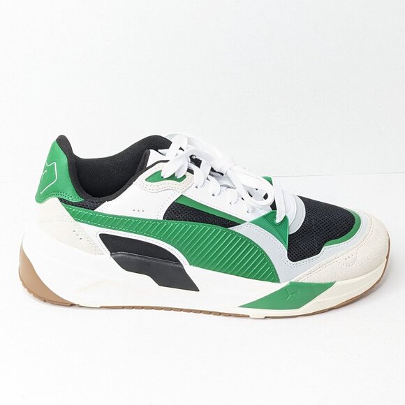 Puma Trinity 2 Retro Sneakers, White/Black/Green, Men\'s 10 M main image 6